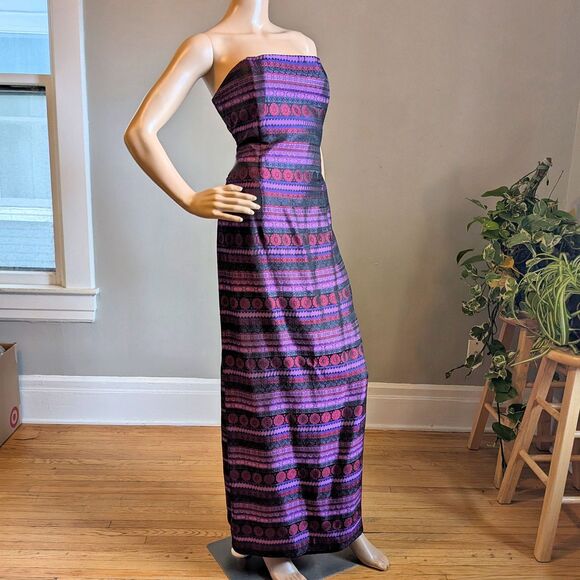 Vintage Y2K JM for Gunne Sax Strapless Gown Floral Brocade Maxi Prom Dress 13 - Picture 12 of 12